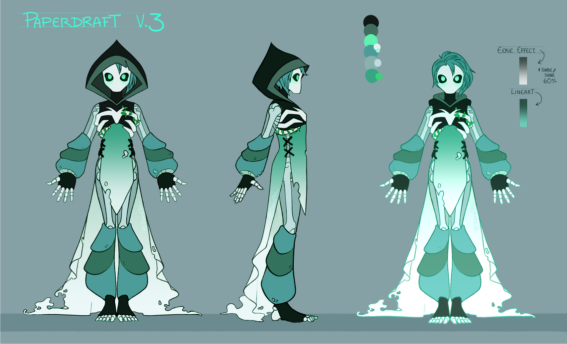 Reference for my original character Paperdraft